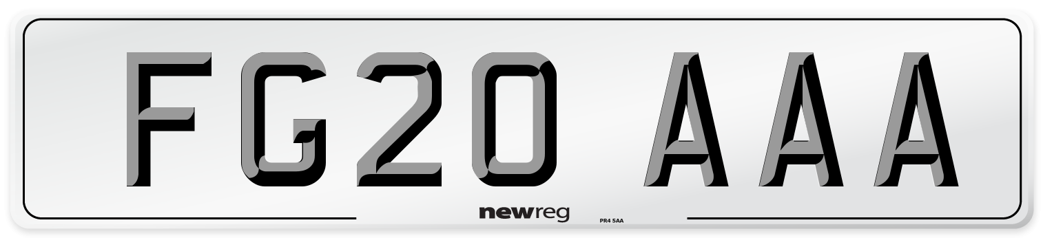 FG20 AAA Number Plate from New Reg